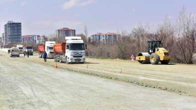 35 Metrelik Yolda Üst Yapı Çalışmalarına Başladı