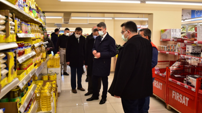 Vali Baruş, Zincir ve Yerel Marketlerde Denetlemelerde Bulundu